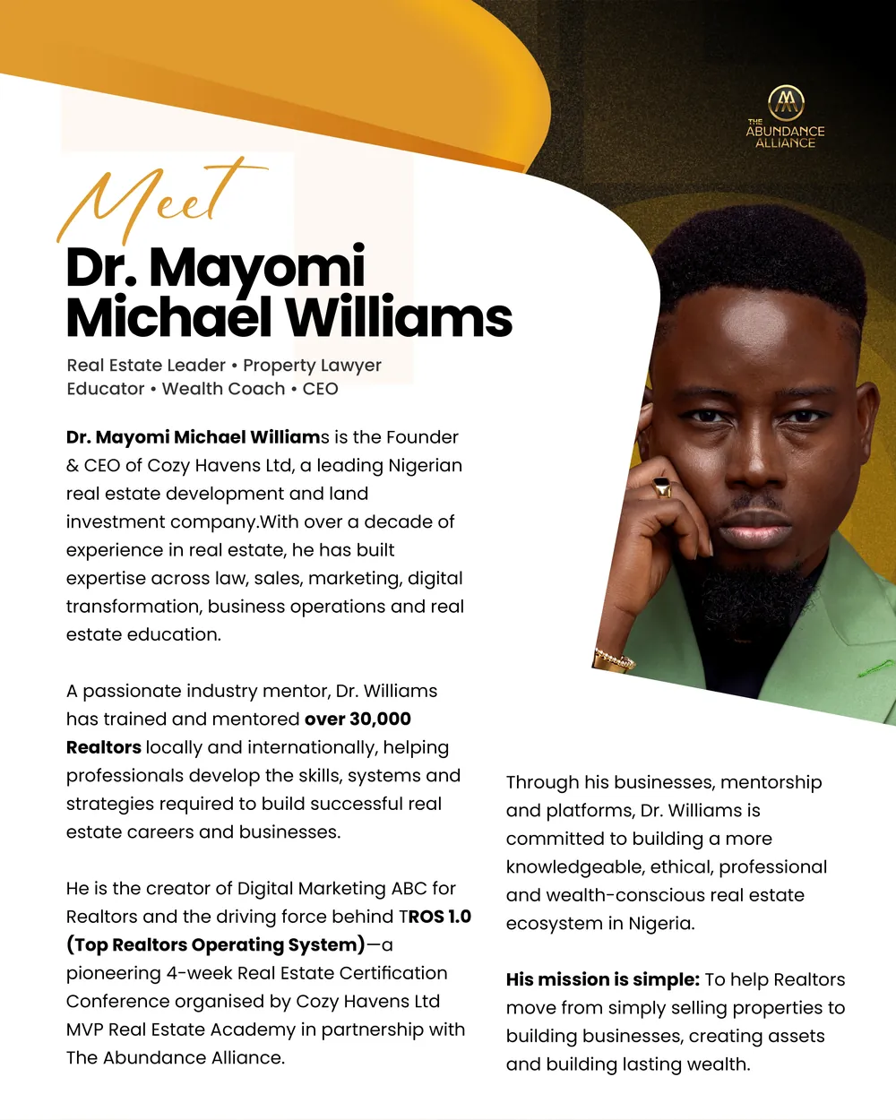 Dr Mayomi Michael Williams