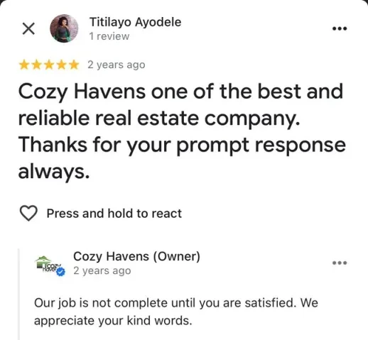 Client testimonial